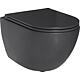 Combi-Pack Elanda Wand-Tiefspül-WC, schwarz matt, spülrandlos, mit WC Sitz softclose Anwendung 1