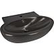 Elanda washbasin 650x500x160 mm, black, matt