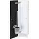 Built-in toilet unit Flat, enclosed 450, 1 glass door Standard 1