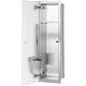 Built-in toilet unit Flat, enclosed 600, 1 glass door Standard 9