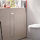 Built in container for WC, asis plus 803 mm, aluminium, 1 tileable door Anwendung 1