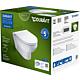 Combi-Pack Duravit No.1, Compact washdown rimless, w. soft close, white