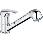Top II washbasin mixer with closed lever and pull-out dish rinser