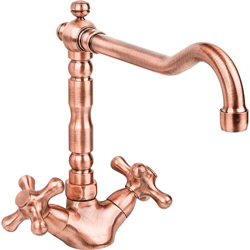 2-handle sink mixer Retro, copper, projection 235mm