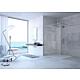 Walk-in glass shower screen Hüppe modular with wall profile set, WxHxD:1090-1210x2000x6 mm ETC silver matt