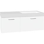 Washbasin base cabinet Empi with washbasin made of cast mineral composite