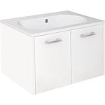 Washbasin base cabinet Eni with washbasin made of cast mineral composite, 600 mm width