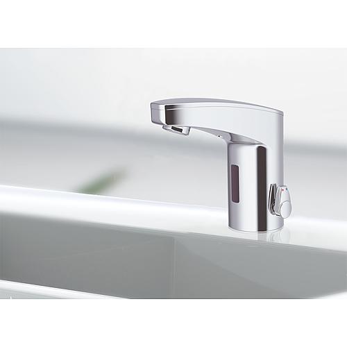 Washbasin mixer Conti+ maxx M10 chrome, battery operation without drain set