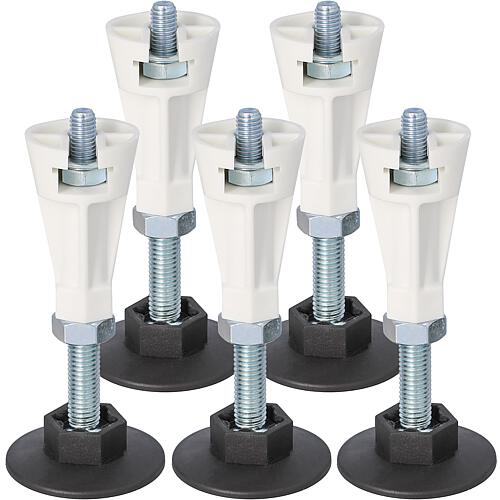 Foot set 5 pc. screw fixing suitable for shower tray Lendou 800 - 900 mm