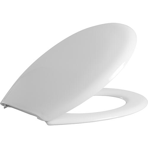 Toilet seat Corsica, thermoplastic, bracket hinges stainless steel, WxD: 365x439 mm