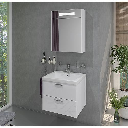 Bathroom furniture set EKRY series MBK high-gloss white 2 drawers