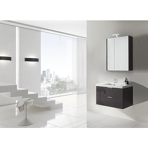 Bathroom furniture set EPIL series MBF high-gloss anthracite 2 drawers width 710 mm