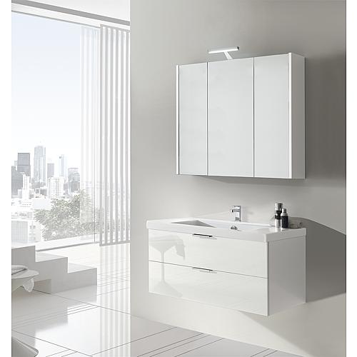 Bathroom furniture set EPIL series MBF high-gloss white 2 drawers width 1060 mm