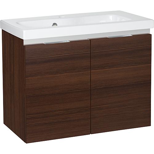 Eola washbasin base cabinet with ceramic washbasin, width 710 mm, with 2 revolving doors Standard 6