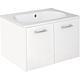 Base cabinet + washbasin ENI in cast mineral composite, 2 doors, high-gloss white, 600x459x500 mm