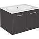 Base cabinet + cast mineral washbasin ENI, matt anthracite, 2 doors, 600x459x500 mm