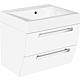 Base cabinet + cast mineral washbasin ENNA, matt white, 2 drawers, 600x544x500 mm