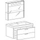 Bathroom furniture set EKRY series MBK hemp elm, 2 drawers