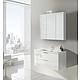 Bathroom furniture set EPIL, series MBF, high-gloss white, 2 drawers, width 860 mm