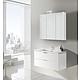 Bathroom furniture set EPIL, series MBF, matt white, 2 drawers, width 860 mm