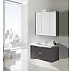 Bathroom furniture set EPIL, series MBF, matt anthracite, 2 drawers, width 860 mm