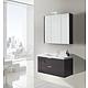 Bathroom furniture set EPIL series MBF high-gloss anthracite 2 drawers width 1060 mm