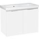 Base cabinet + ceramic washbasin EOLA, matt white, 2 doors, 710x580x380 mm