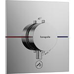 Flush-mounted thermostat ShowerSelect Comfort ready set, 1 consumer + 1 additional outlet (cannot be shut off)