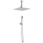 Xerias shower set with overhead and handheld showers, angular