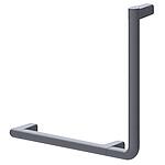 Angle handle Series Cavere made of aluminium, anthracite metallic 95, 400x400 mm, 90°, right version