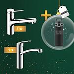 Sink mixer Zesis + Sink mixer Focus + free WS SIGG H&C one Light drinking bottle 0.55 l