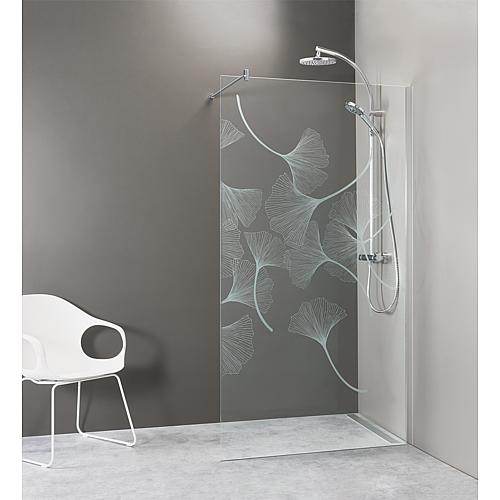 Efim walk-in shower enclosure, 1 side panel with stabilising rod Standard 1