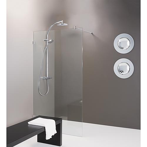 Elira walk-in shower enclosure, 1 side panel with stabilising rod Standard 1