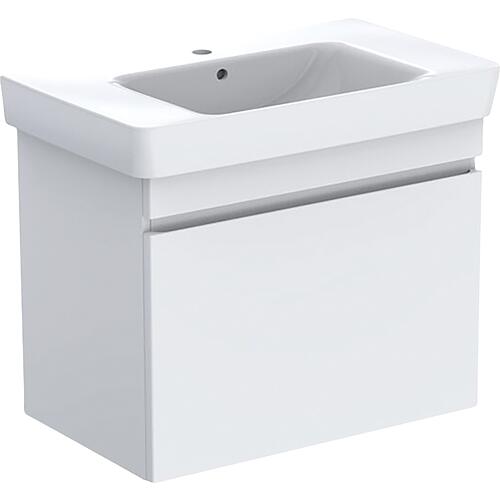 Base cabinet + washbasin Geberit Renova Plan in ceramic, 900x616x480 mm, white