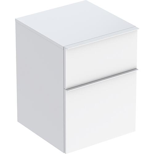 Armoire latérale Geberit iCon 450x600x476 mm, blanc brillant/poignée blanc mat