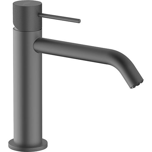 Washbasin mixer Comallo, medium, with clicker valve, graphite