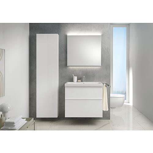 Base cabinet + washbasin Geberit iCon in ceramic, 600x705x485 mm, matt white