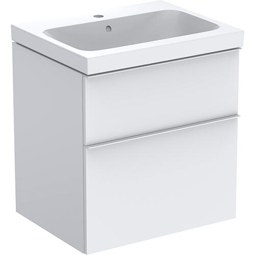 Base cabinet + washbasin Geberit iCon in ceramic, 600x705x485 mm, matt white