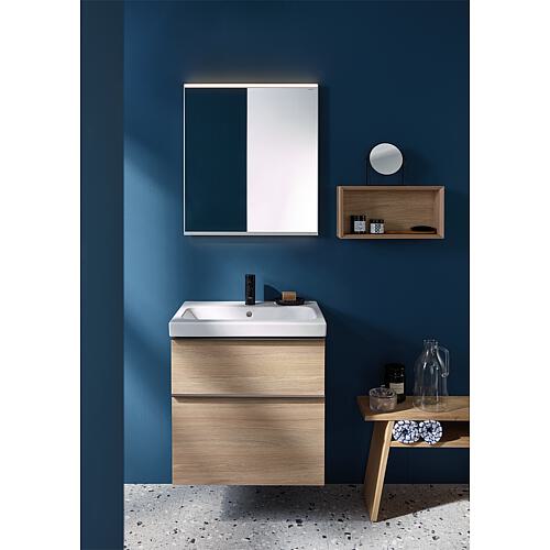 Washbasin base cabinet iCon with ceramic washbasin, width 600 mm Anwendung 3