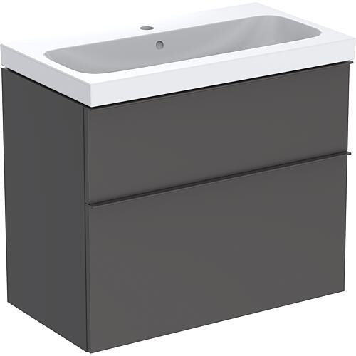 Base cabinet + washbasin Geberit iCon in ceramic, 750x705x485 mm, lava