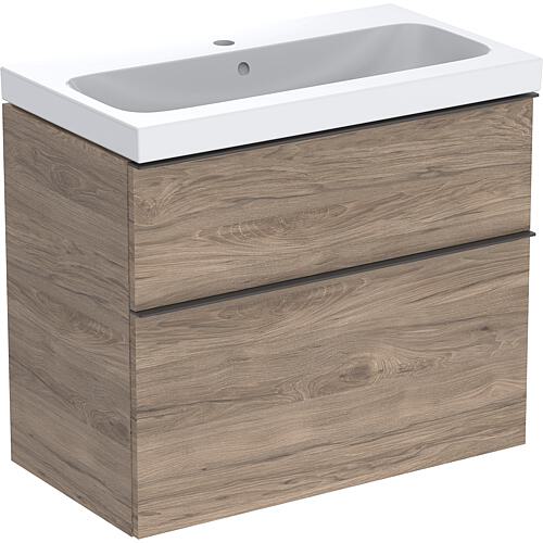 Washbasin base cabinet iCon with ceramic washbasin, width 750 mm Standard 4