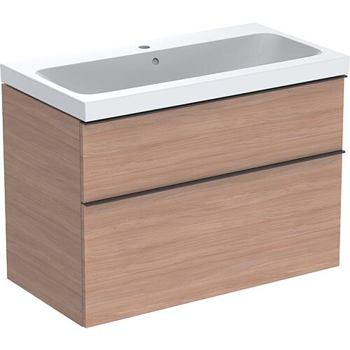 Washbasin base cabinet iCon with ceramic washbasin, width 900 mm Standard 3