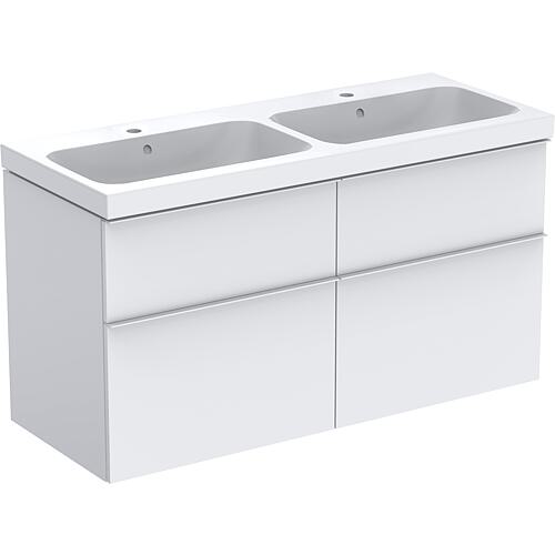 Base cabinet + washbasin Geberit iCon in ceramic, 1200x705x485 mm, matt white