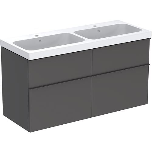 Armoire sous-lavabo avec double vasque, largeur 1200 mm Standard 2