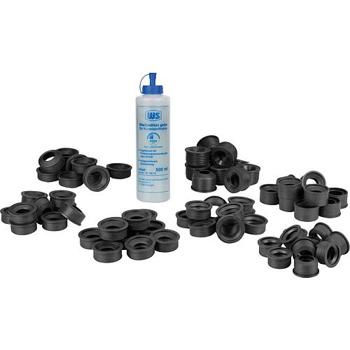 Promotional set: Rubber nipple 70-piece set + free WS lubricant 250 ml