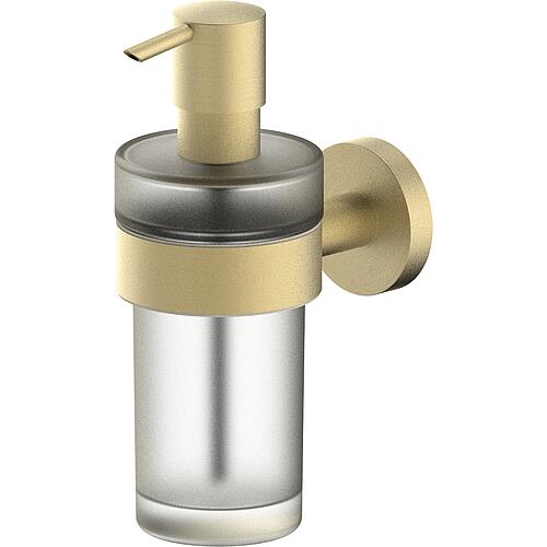 Soap dispenser Eldrid with wall bracket, brass, light bronze