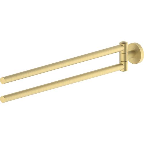 Hand towel holder Eldrid, two-arm, brass, light bronze