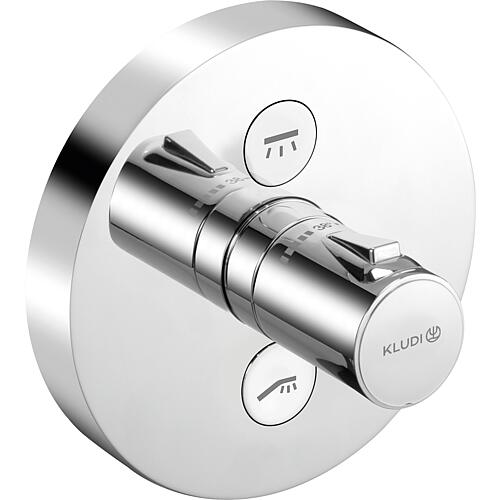 Flush-mounted Kludi Push, 2 consumers, round, chrome