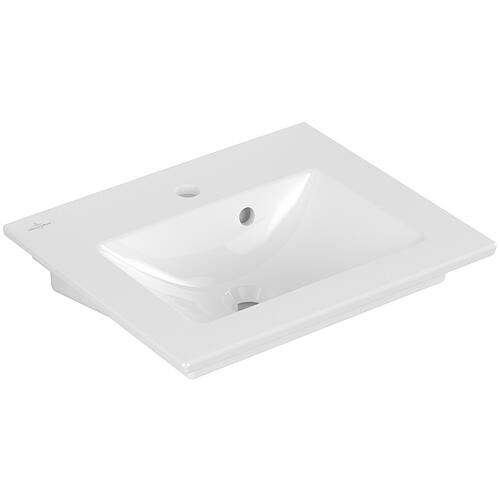 Lave-mains V&B Venticello 500x420mm, 1 trou de robinet avec trop-plein, blanc