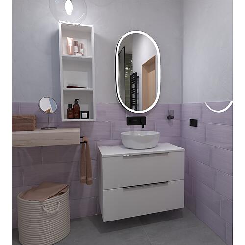 Washbasin base cabinet Kasari 795 mm 2 front pull-outs